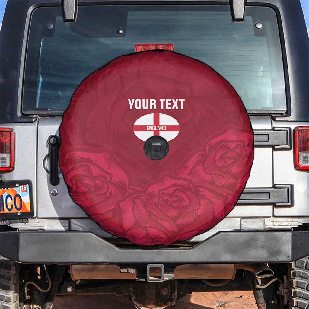 Custom England Rugby 2025 Spare Tire Cover Go Champions Red Rose - Wonder Print Shop