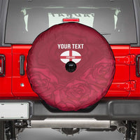 Custom England Rugby 2025 Spare Tire Cover Go Champions Red Rose - Wonder Print Shop