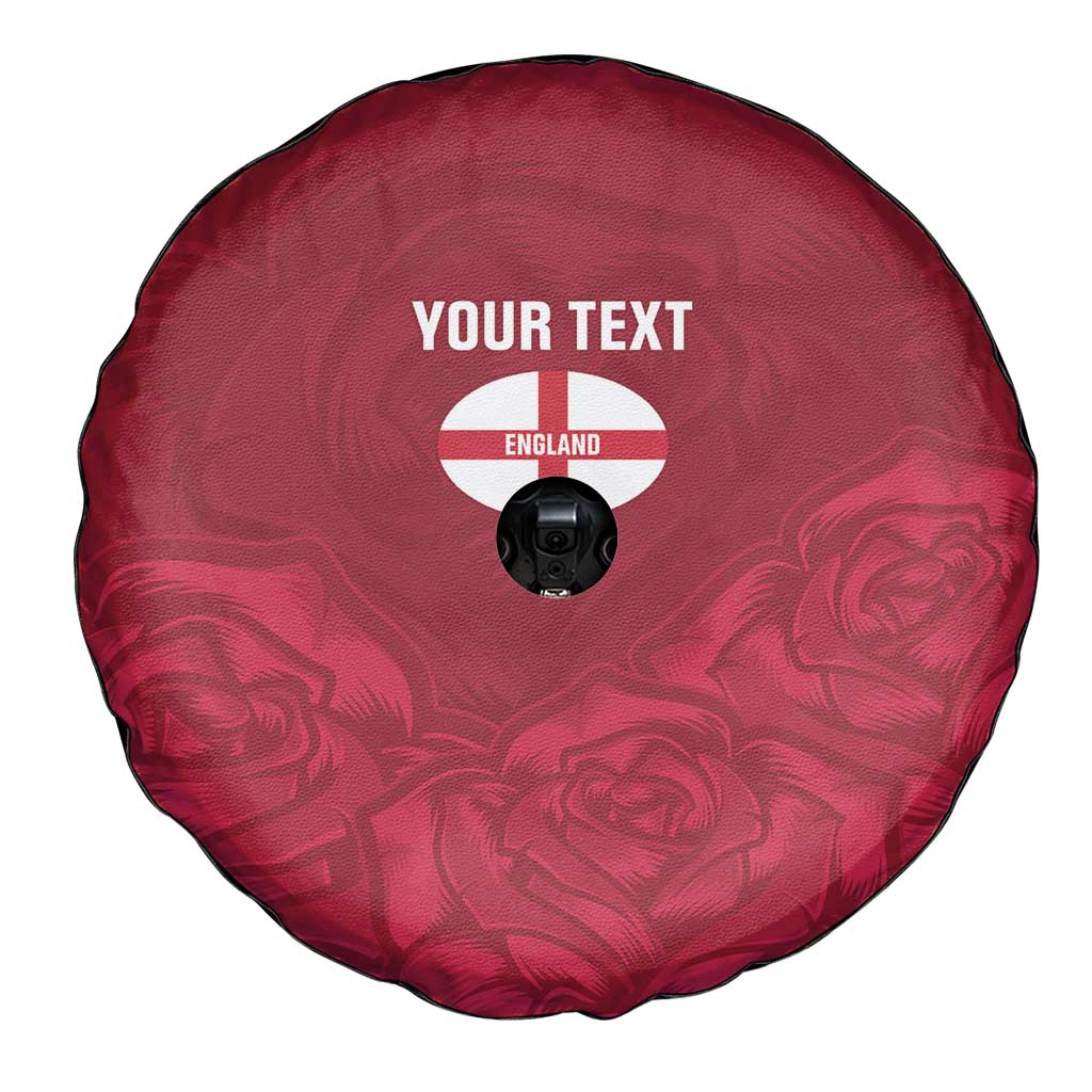 Custom England Rugby 2025 Spare Tire Cover Go Champions Red Rose - Wonder Print Shop