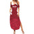 Custom England Rugby 2025 Summer Maxi Dress Go Champions Red Rose - Wonder Print Shop