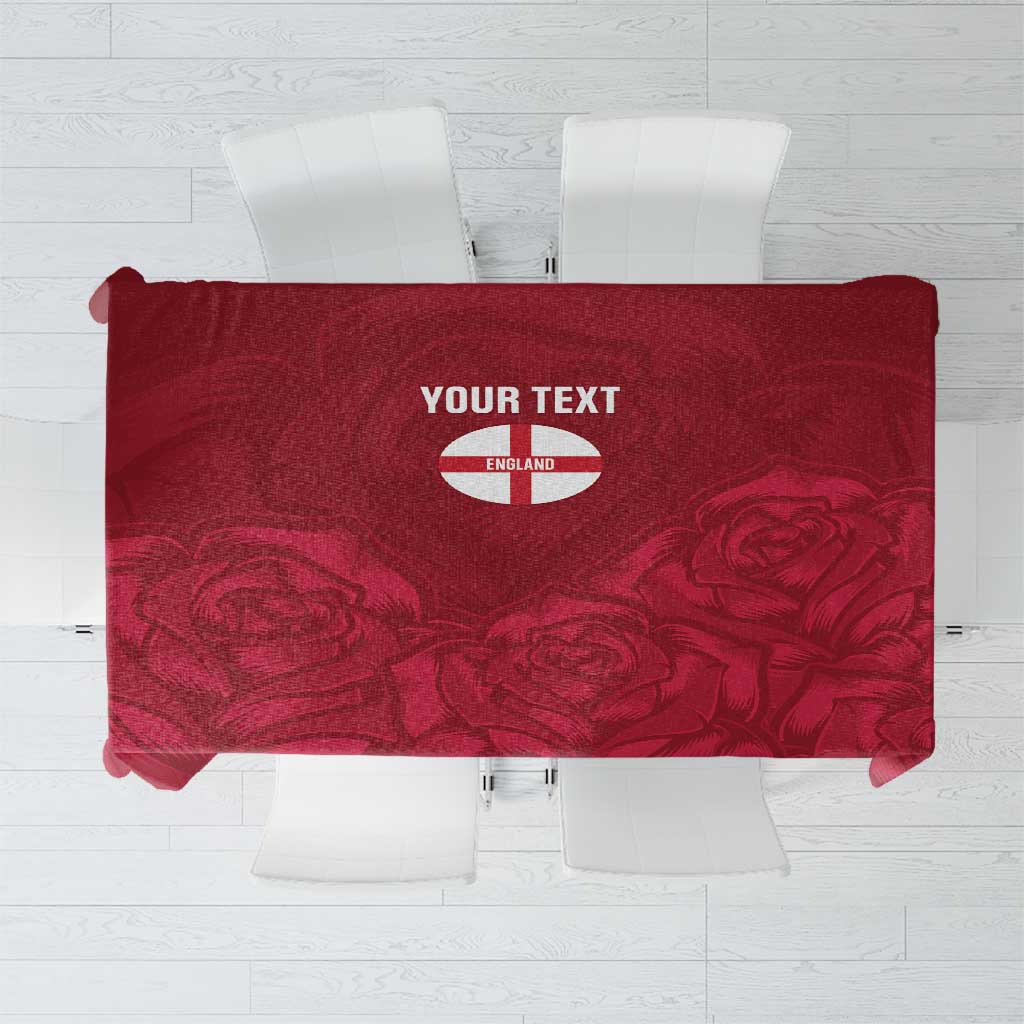 Custom England Rugby 2025 Tablecloth Go Champions Red Rose - Wonder Print Shop
