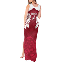 Custom England Rugby 2025 Tank Maxi Dress Go Champions Red Rose - Wonder Print Shop