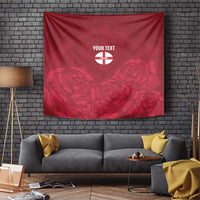 Custom England Rugby 2025 Tapestry Go Champions Red Rose - Wonder Print Shop