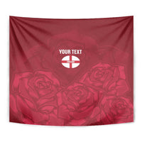 Custom England Rugby 2025 Tapestry Go Champions Red Rose - Wonder Print Shop