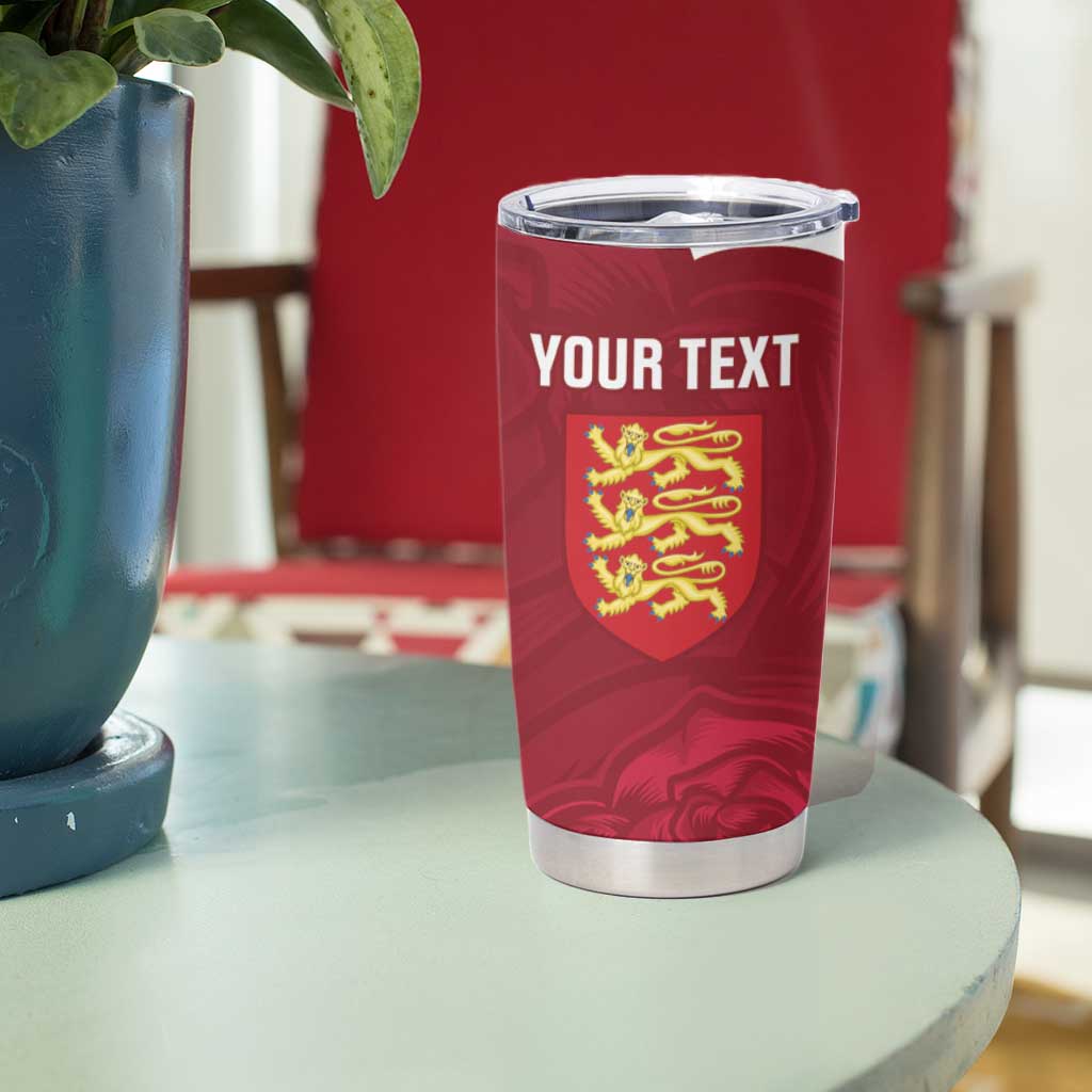Custom England Rugby 2025 Tumbler Cup Go Champions Red Rose - Wonder Print Shop