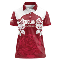 Custom England Rugby 2025 Women Polo Shirt Go Champions Red Rose - Wonder Print Shop