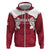 Custom England Rugby 2025 Zip Hoodie Go Champions Red Rose - Wonder Print Shop