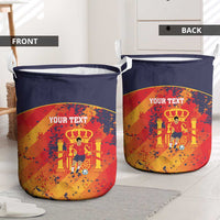 Spain 2026 Football Custom Laundry Basket Espana La Roja Grunge Style
