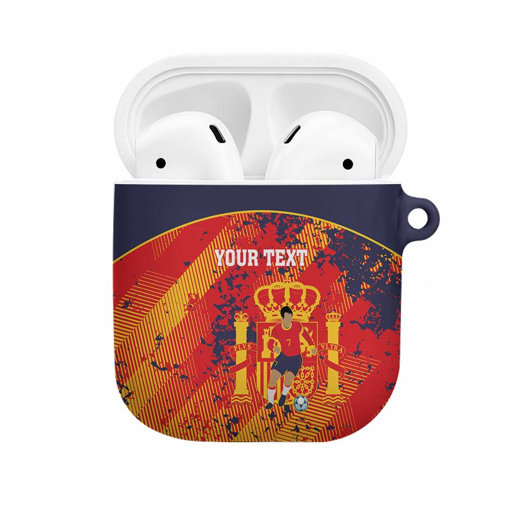 Spain 2026 Football Custom AirPods Case Espana La Roja Grunge Style