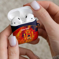 Spain 2026 Football Custom AirPods Case Espana La Roja Grunge Style