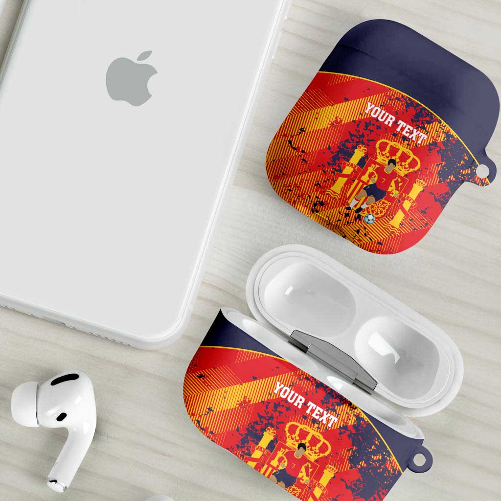 Spain 2026 Football Custom AirPods Case Espana La Roja Grunge Style