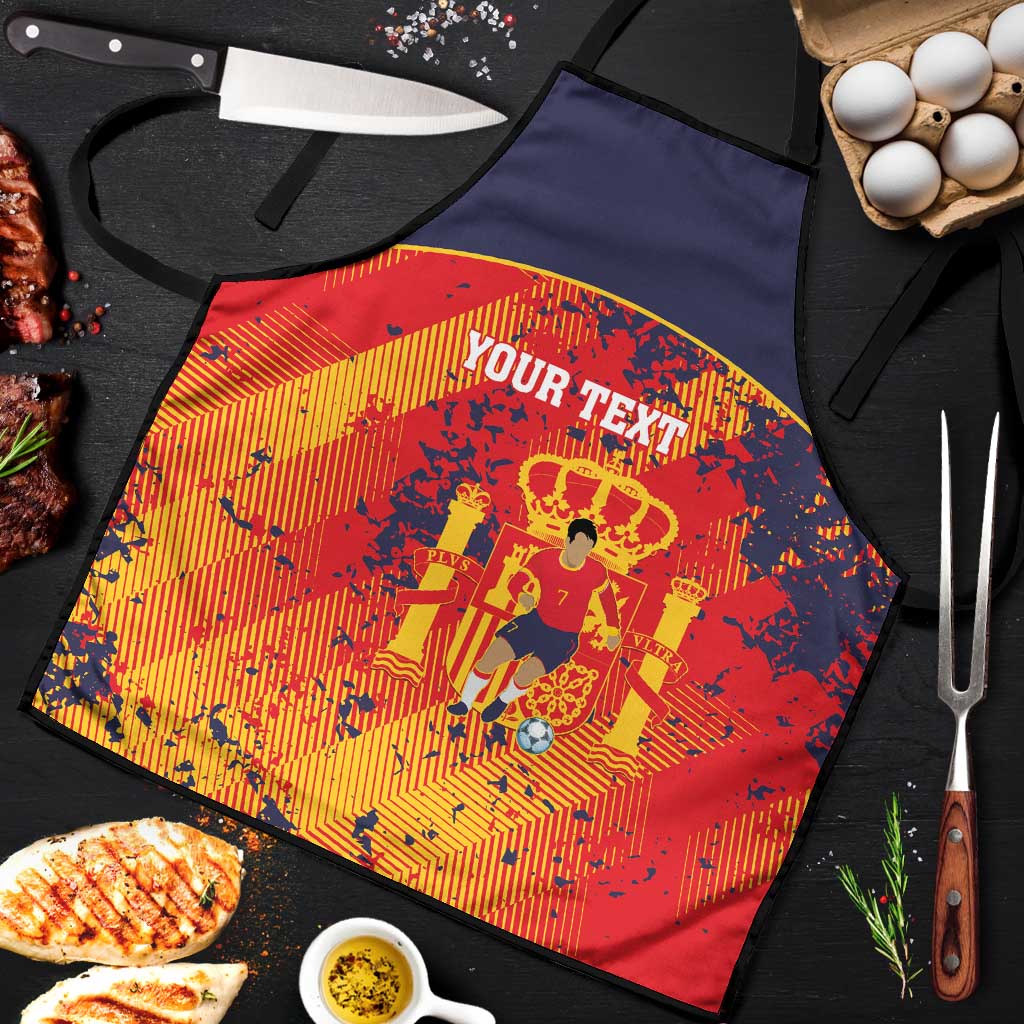 Spain 2026 Football Custom Apron Espana La Roja Grunge Style