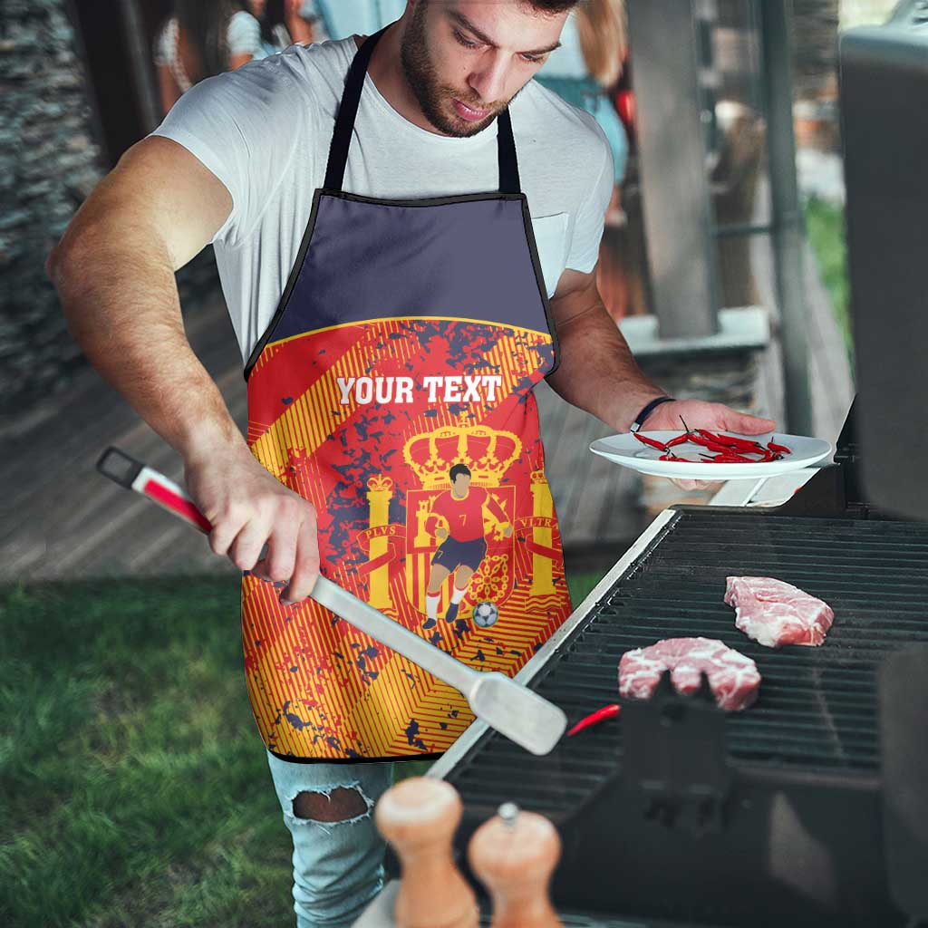Spain 2026 Football Custom Apron Espana La Roja Grunge Style