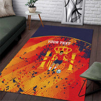 Spain 2026 Football Custom Area Rug Espana La Roja Grunge Style