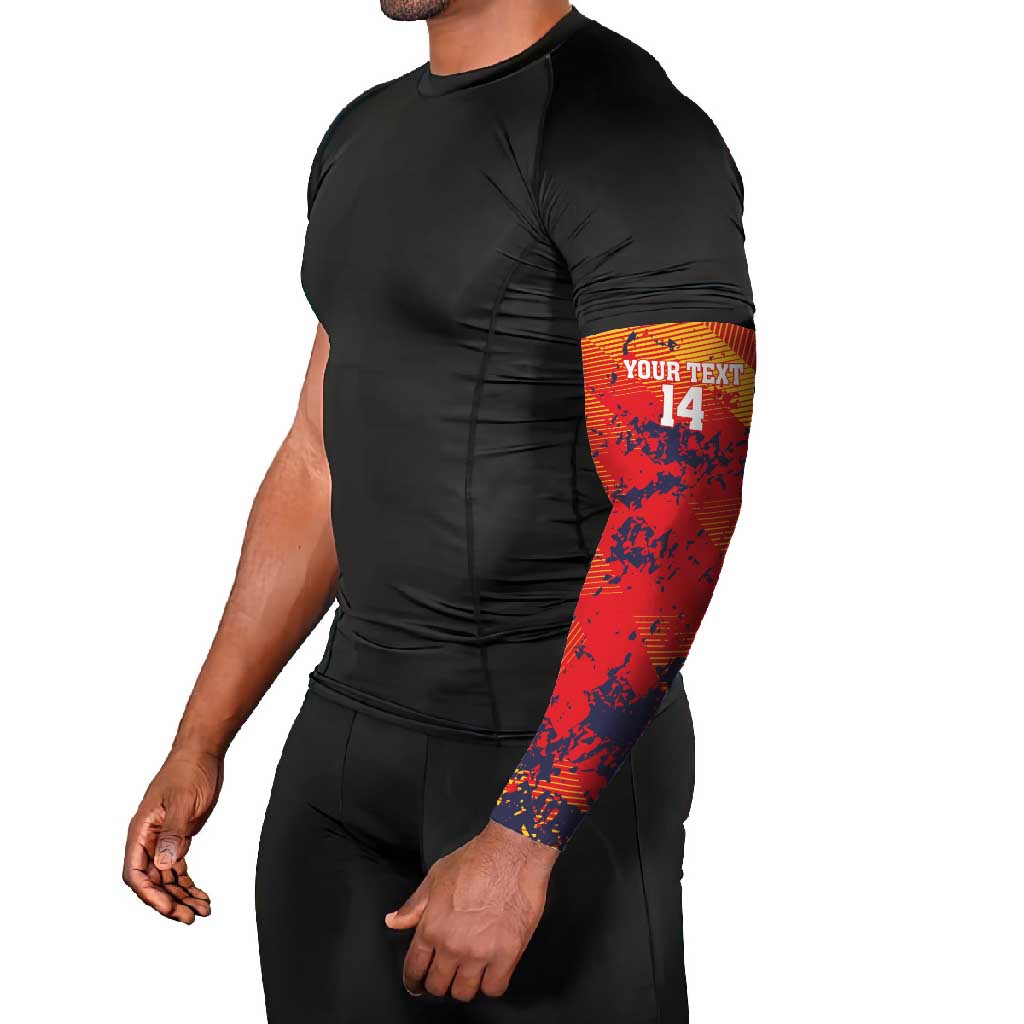 Spain 2026 Football Custom Arm Sleeves Espana La Roja Grunge Style