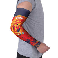 Spain 2026 Football Custom Arm Sleeves Espana La Roja Grunge Style