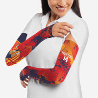 Spain 2026 Football Custom Arm Sleeves Espana La Roja Grunge Style