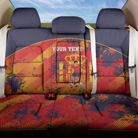 Spain 2026 Football Custom Back Car Seat Cover Espana La Roja Grunge Style