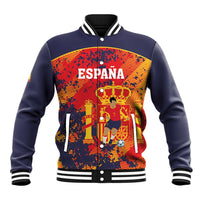 Spain 2026 Football Custom Baseball Jacket Espana La Roja Grunge Style
