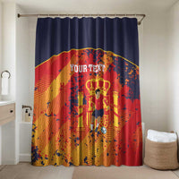 Spain 2026 Football Custom Bathroom Set Espana La Roja Grunge Style
