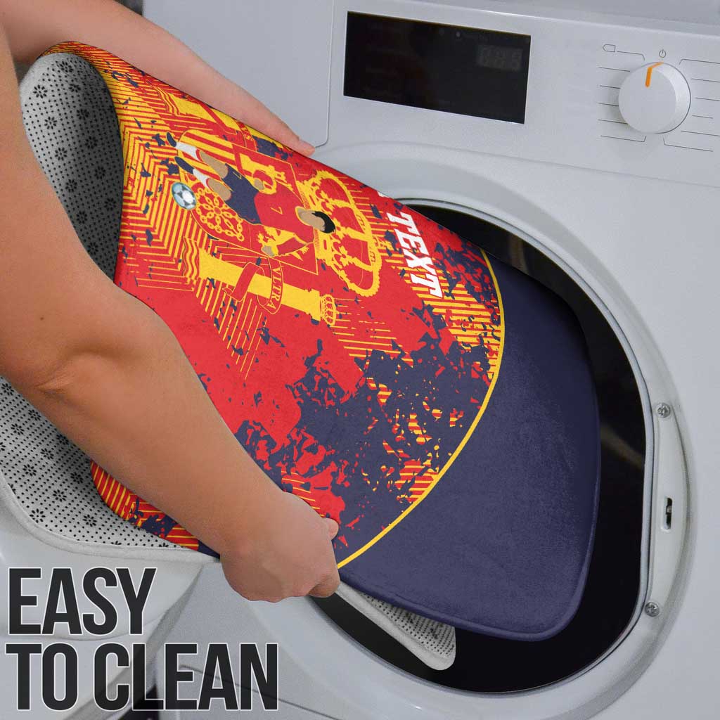Spain 2026 Football Custom Bathroom Set Espana La Roja Grunge Style
