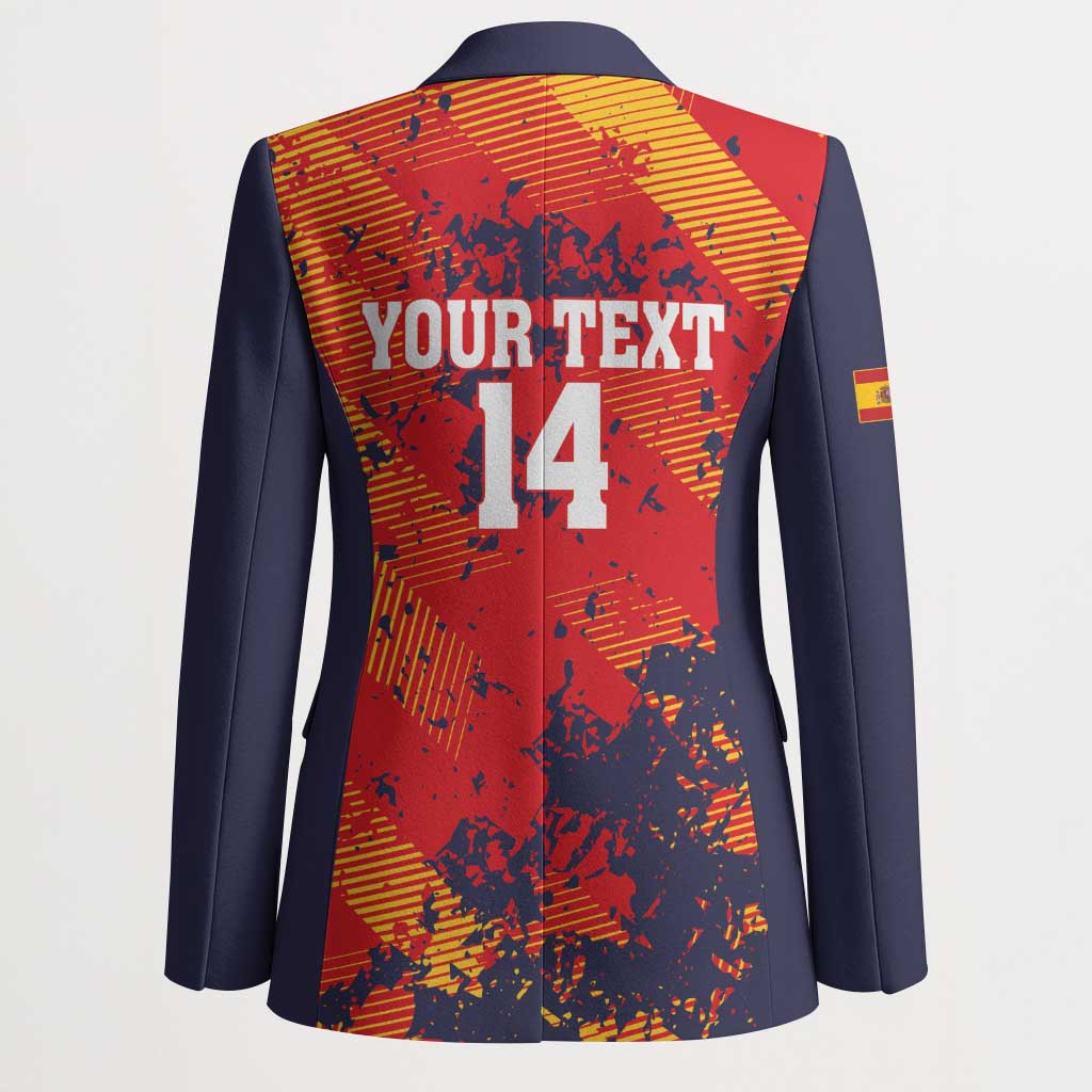 Spain 2026 Football Custom Blazer Espana La Roja Grunge Style