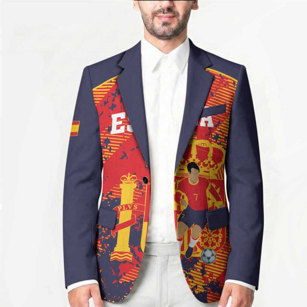 Spain 2026 Football Custom Blazer Espana La Roja Grunge Style