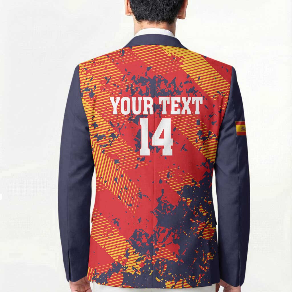 Spain 2026 Football Custom Blazer Espana La Roja Grunge Style