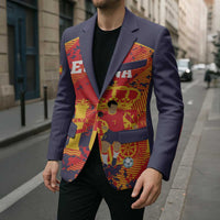 Spain 2026 Football Custom Blazer Espana La Roja Grunge Style
