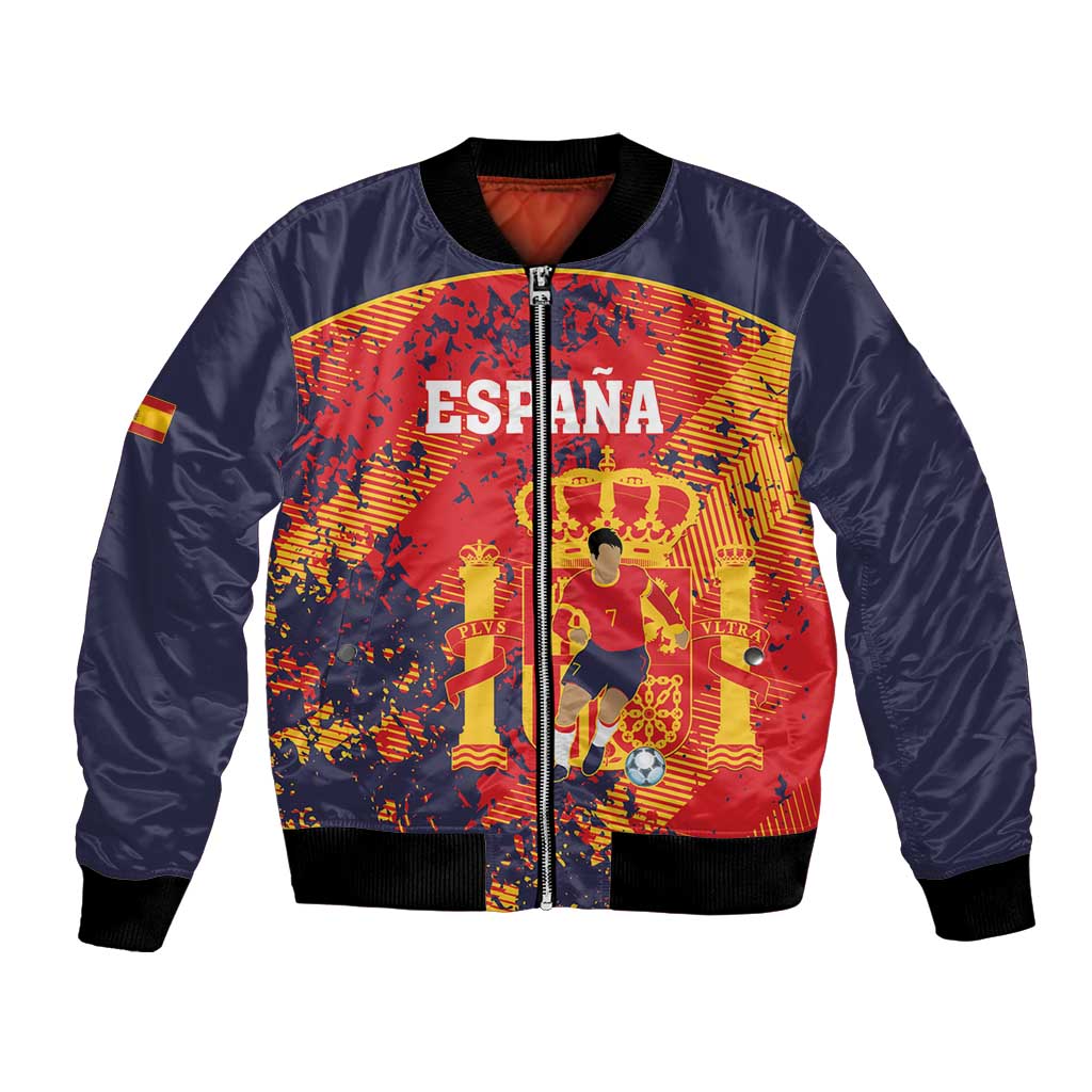 Spain 2026 Football Custom Bomber Jacket Espana La Roja Grunge Style