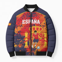 Spain 2026 Football Custom Bomber Puffer Jacket Espana La Roja Grunge Style