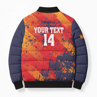 Spain 2026 Football Custom Bomber Puffer Jacket Espana La Roja Grunge Style