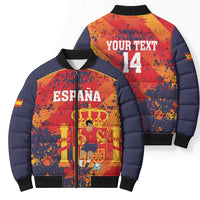 Spain 2026 Football Custom Bomber Puffer Jacket Espana La Roja Grunge Style