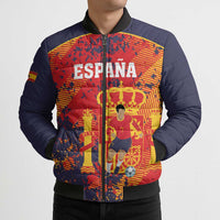 Spain 2026 Football Custom Bomber Puffer Jacket Espana La Roja Grunge Style