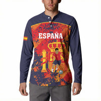 Spain 2026 Football Custom Button Sweatshirt Espana La Roja Grunge Style