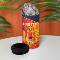 Spain 2026 Football Custom 4 in 1 Can Cooler Tumbler Espana La Roja Grunge Style