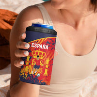 Spain 2026 Football Custom 4 in 1 Can Cooler Tumbler Espana La Roja Grunge Style