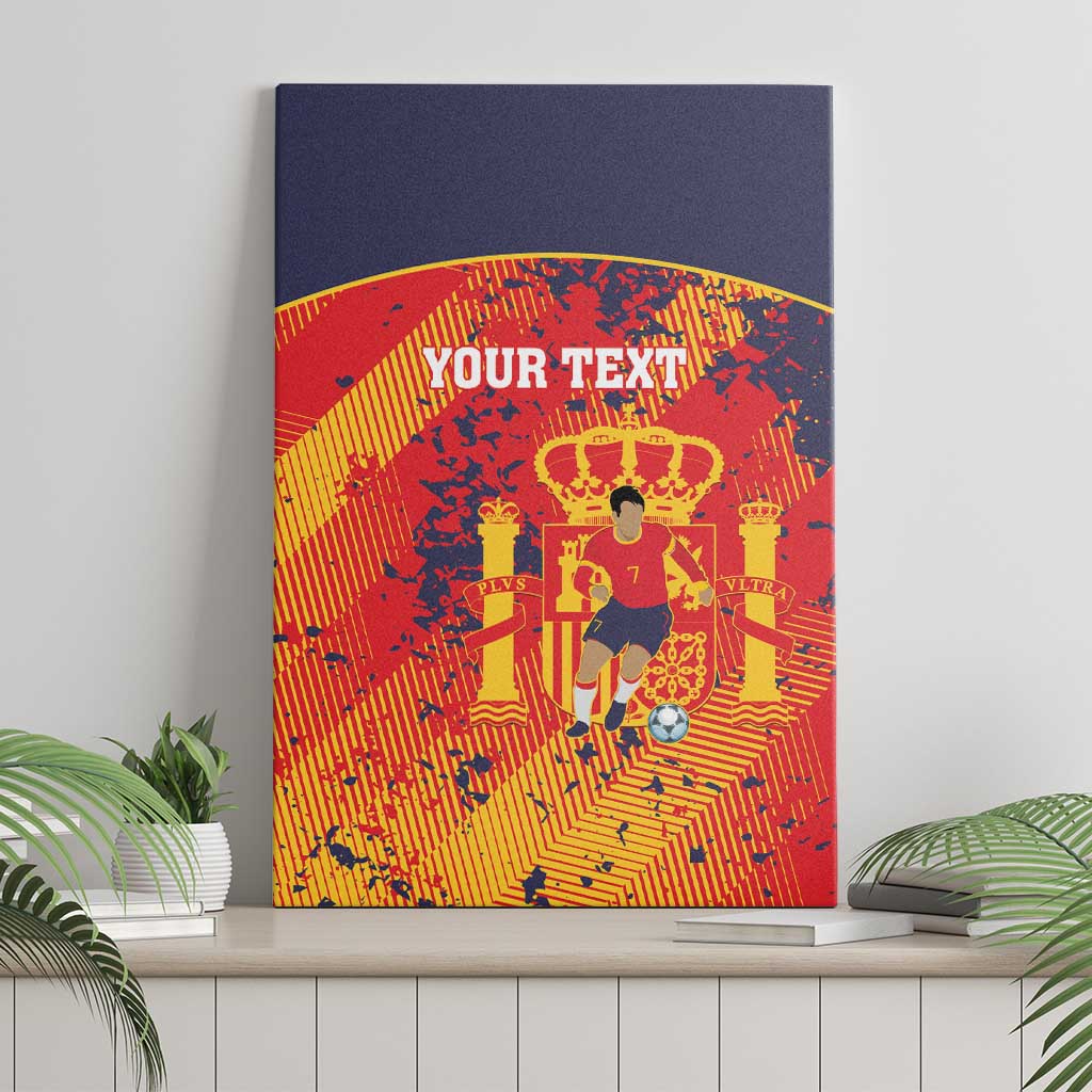 Spain 2026 Football Custom Canvas Wall Art Espana La Roja Grunge Style