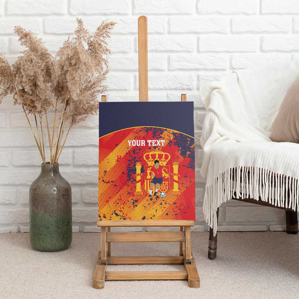 Spain 2026 Football Custom Canvas Wall Art Espana La Roja Grunge Style