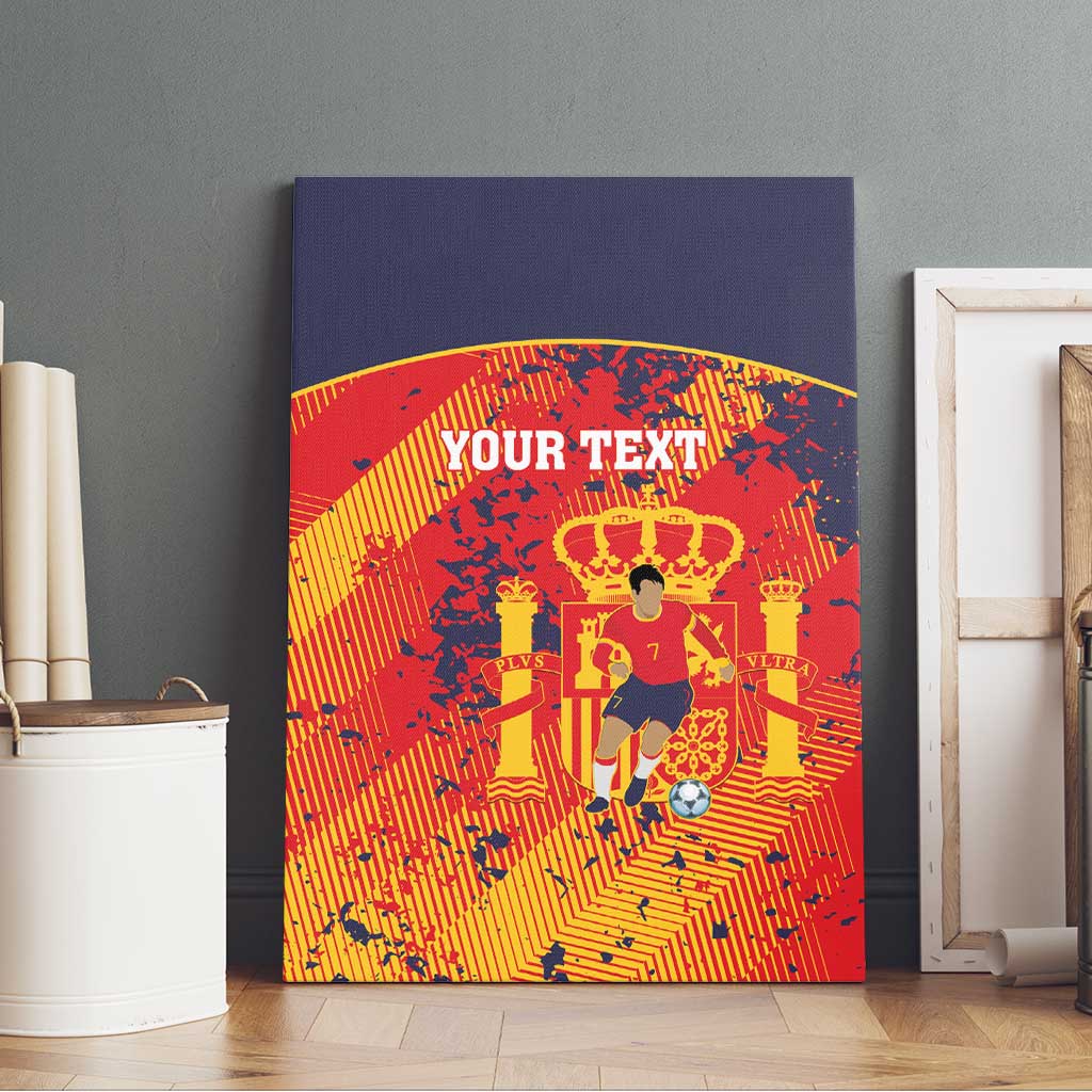 Spain 2026 Football Custom Canvas Wall Art Espana La Roja Grunge Style