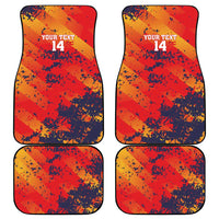 Spain 2026 Football Custom Car Mats Espana La Roja Grunge Style