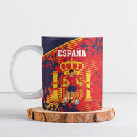 Spain 2026 Football Custom Ceramic Mug Espana La Roja Grunge Style
