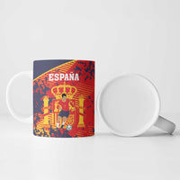 Spain 2026 Football Custom Ceramic Mug Espana La Roja Grunge Style