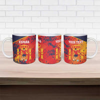 Spain 2026 Football Custom Ceramic Mug Espana La Roja Grunge Style