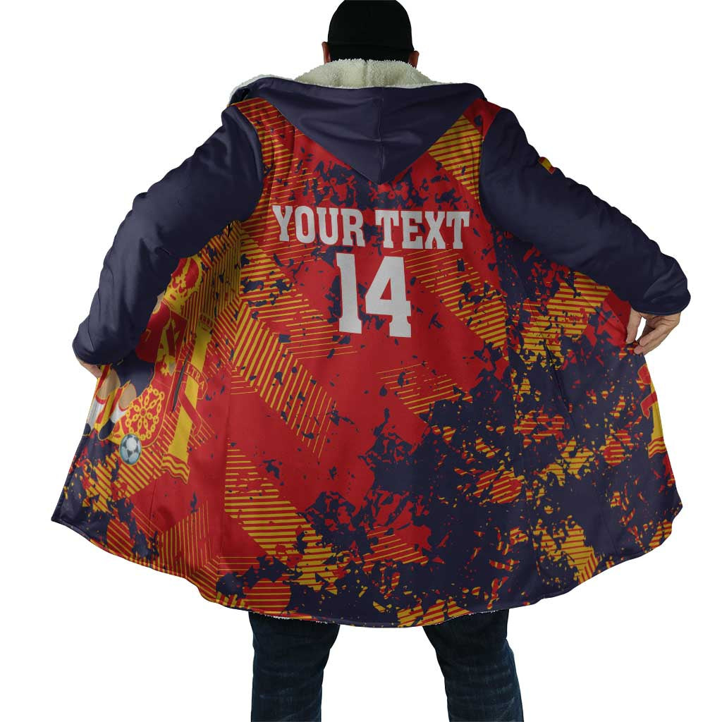 Spain 2026 Football Custom Cloak Espana La Roja Grunge Style