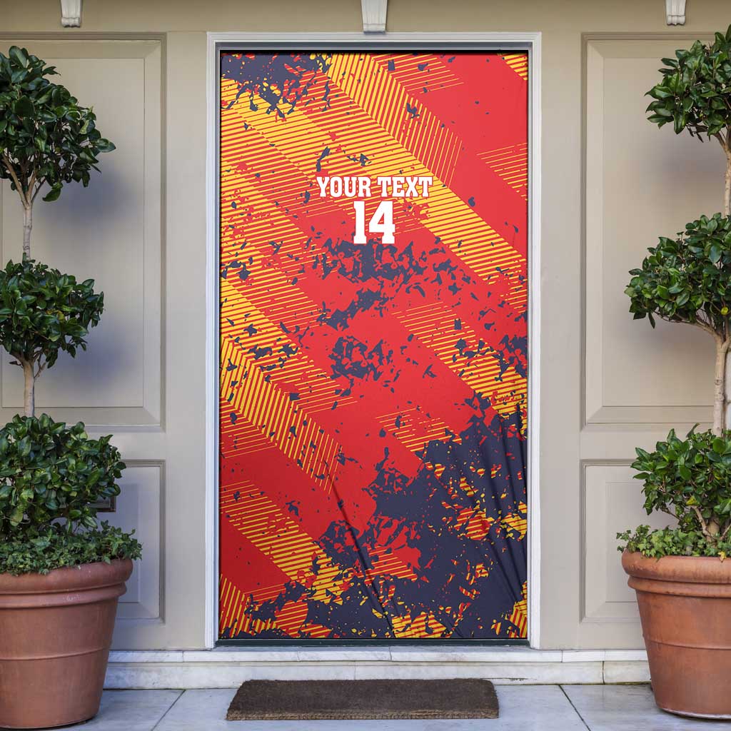 Spain 2026 Football Custom Door Cover Espana La Roja Grunge Style
