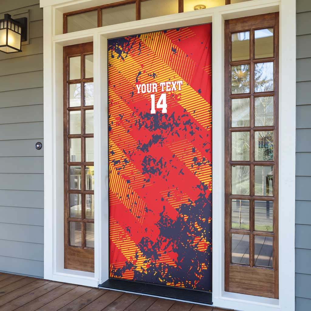Spain 2026 Football Custom Door Cover Espana La Roja Grunge Style