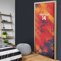 Spain 2026 Football Custom Door Cover Espana La Roja Grunge Style