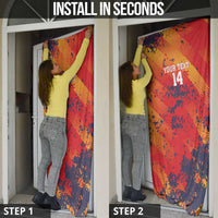 Spain 2026 Football Custom Door Cover Espana La Roja Grunge Style