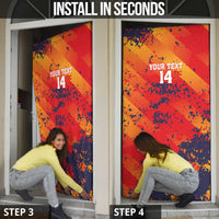 Spain 2026 Football Custom Door Cover Espana La Roja Grunge Style